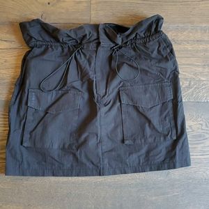 Black athletic mini skirt